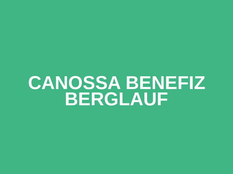 CANOSSA Benefiz Berglauf Logo