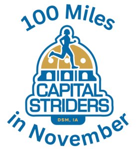 Capital Striders 100-Miles in November Challenge