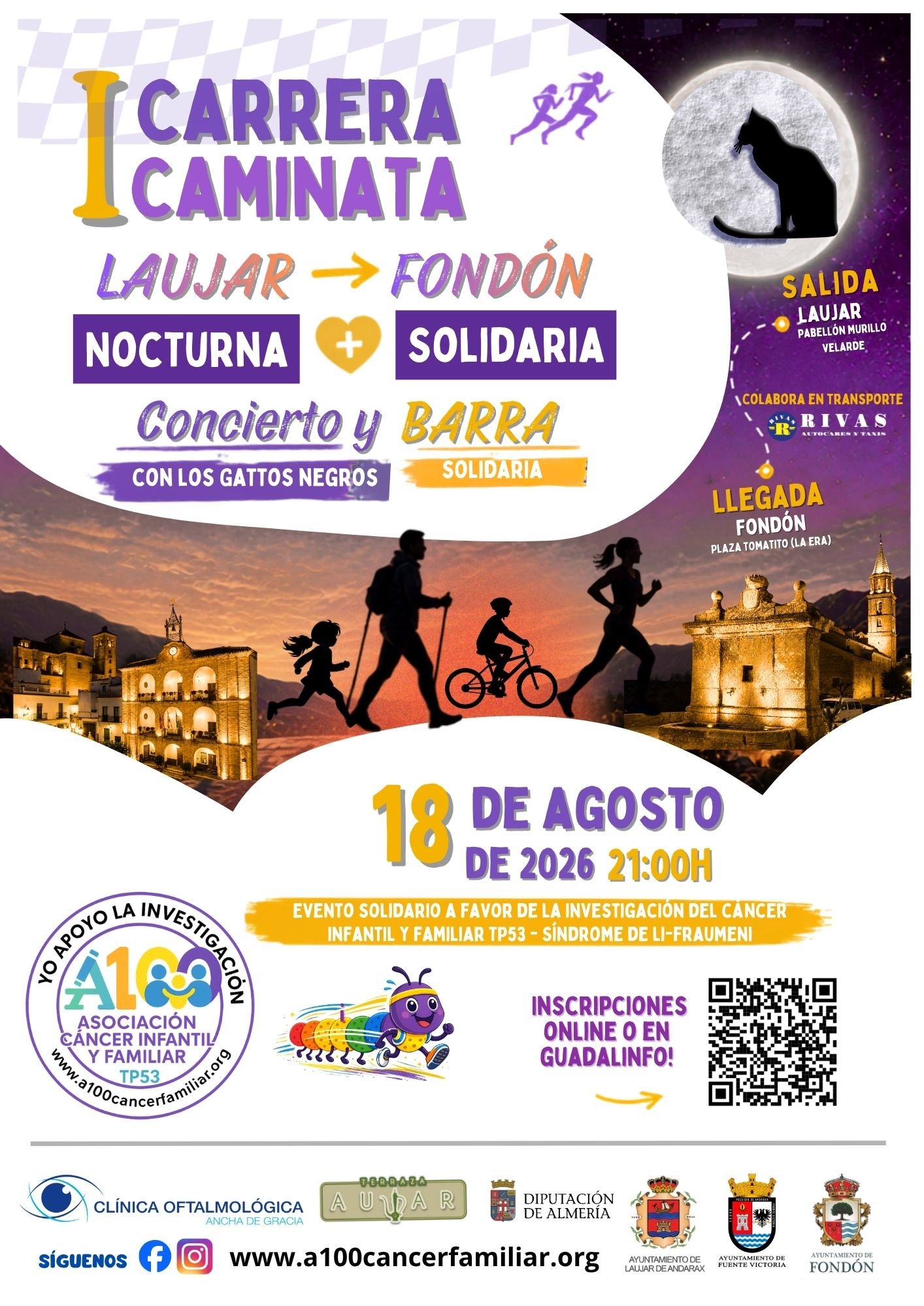Carrera Nocturna Laujar - Fondon (A100 por la investigación del Cáncer Infantil y Familiar.TP53)