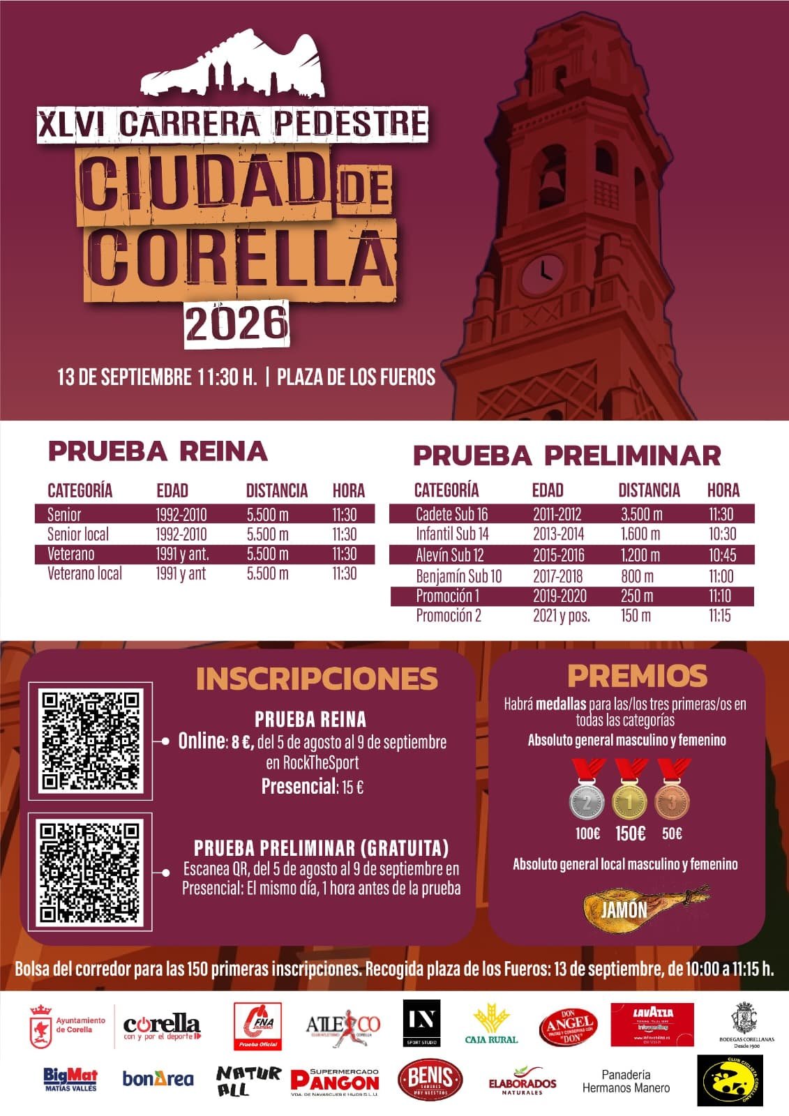 CARRERA PEDESTRE CIUDAD DE CORELLA 2026 Logo