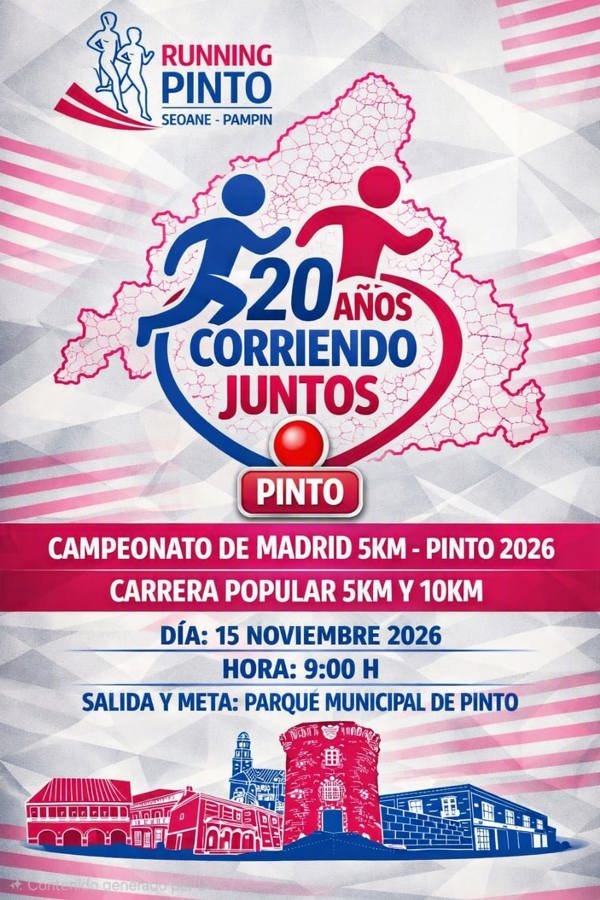 Carrera Popular 5km y 10 km Running Pinto Logo