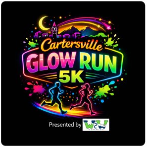 Cartersville-Glow-Run 5K & 1M Logo