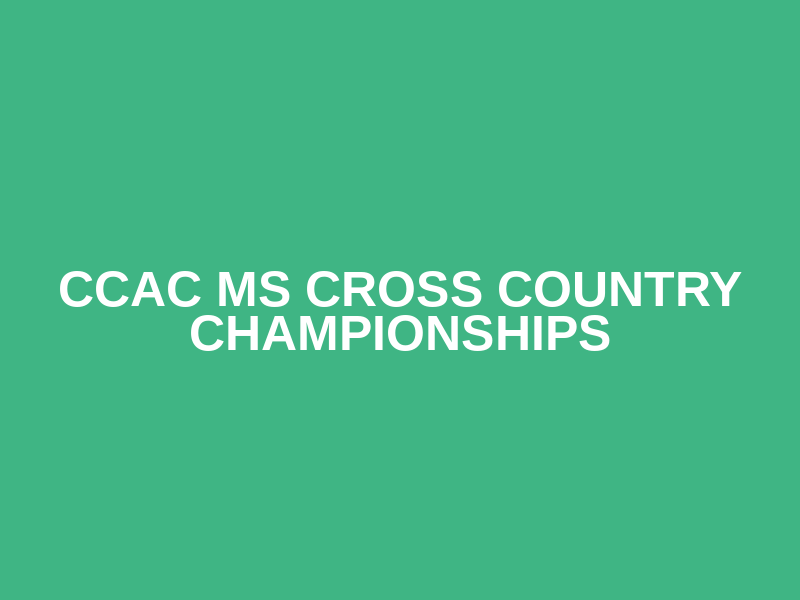 CCAC MS Cross Country Championships
