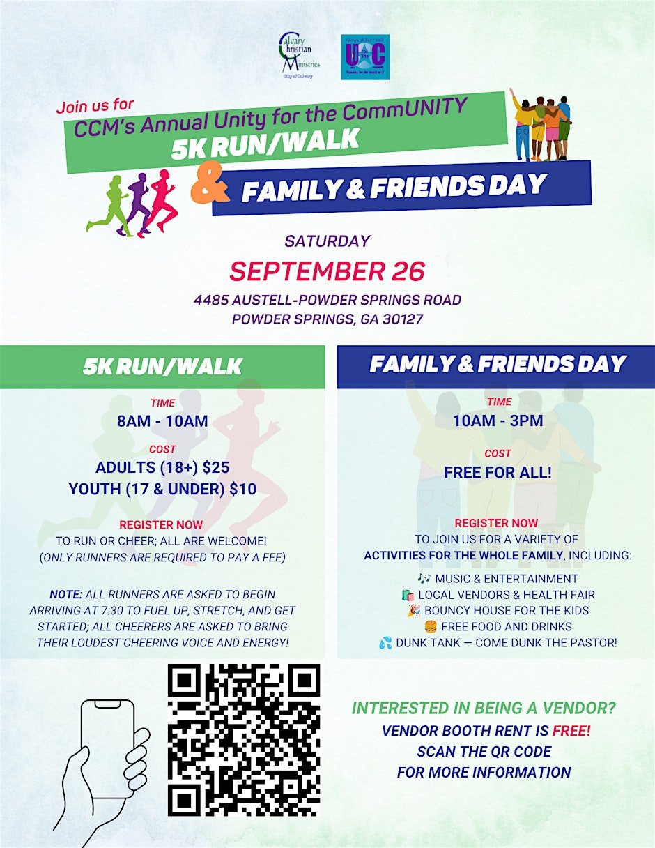 CCM Annual 5K + Family & Friends Day