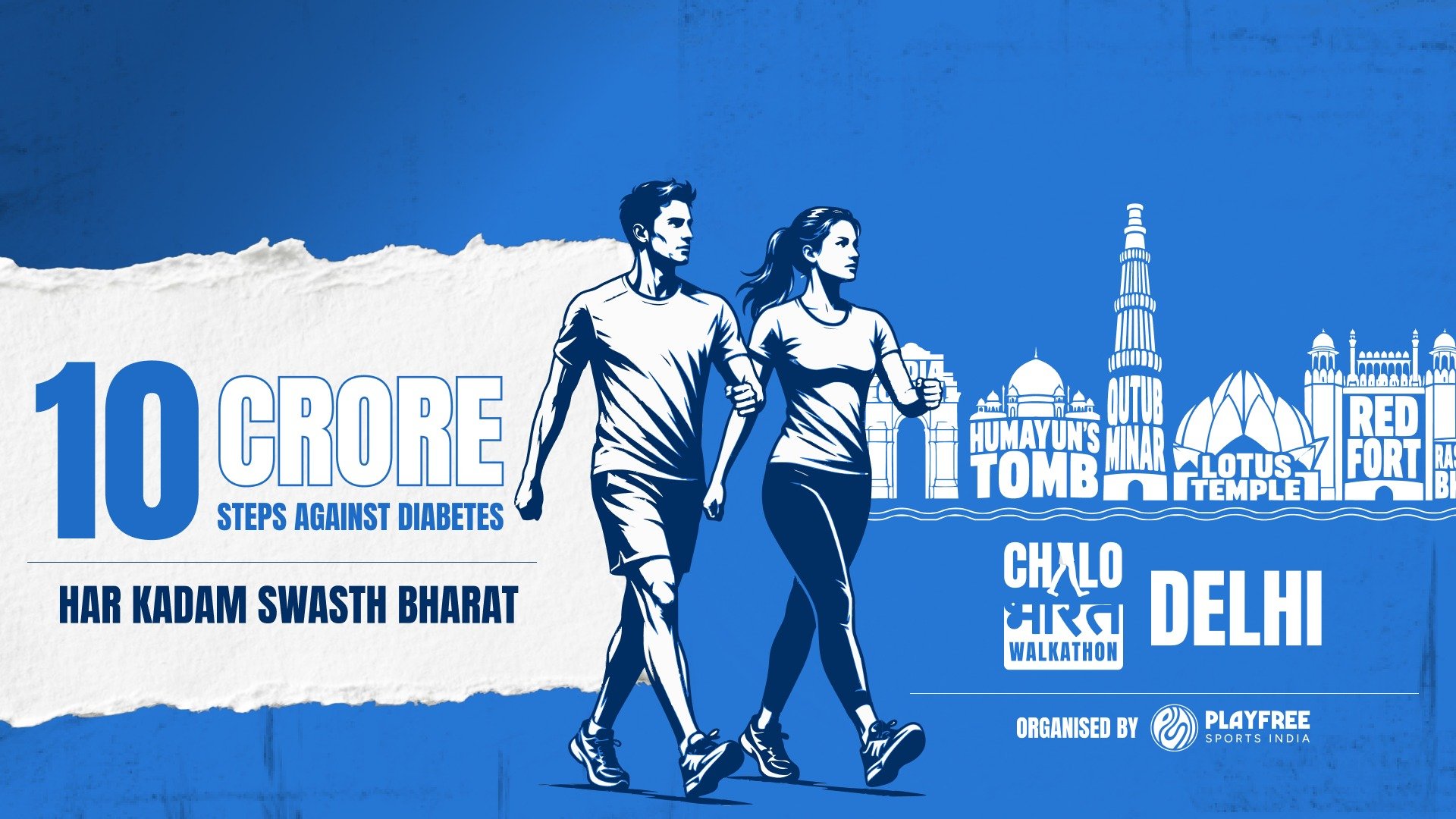Chalo Bharat Walkathon Delhi Edition 2027 Logo