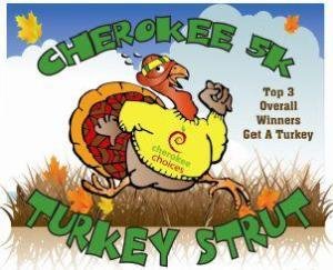 Cherokee 5K Turkey Strut Logo