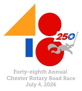 Chester Rotary's 48th Four on the Fourth Logo