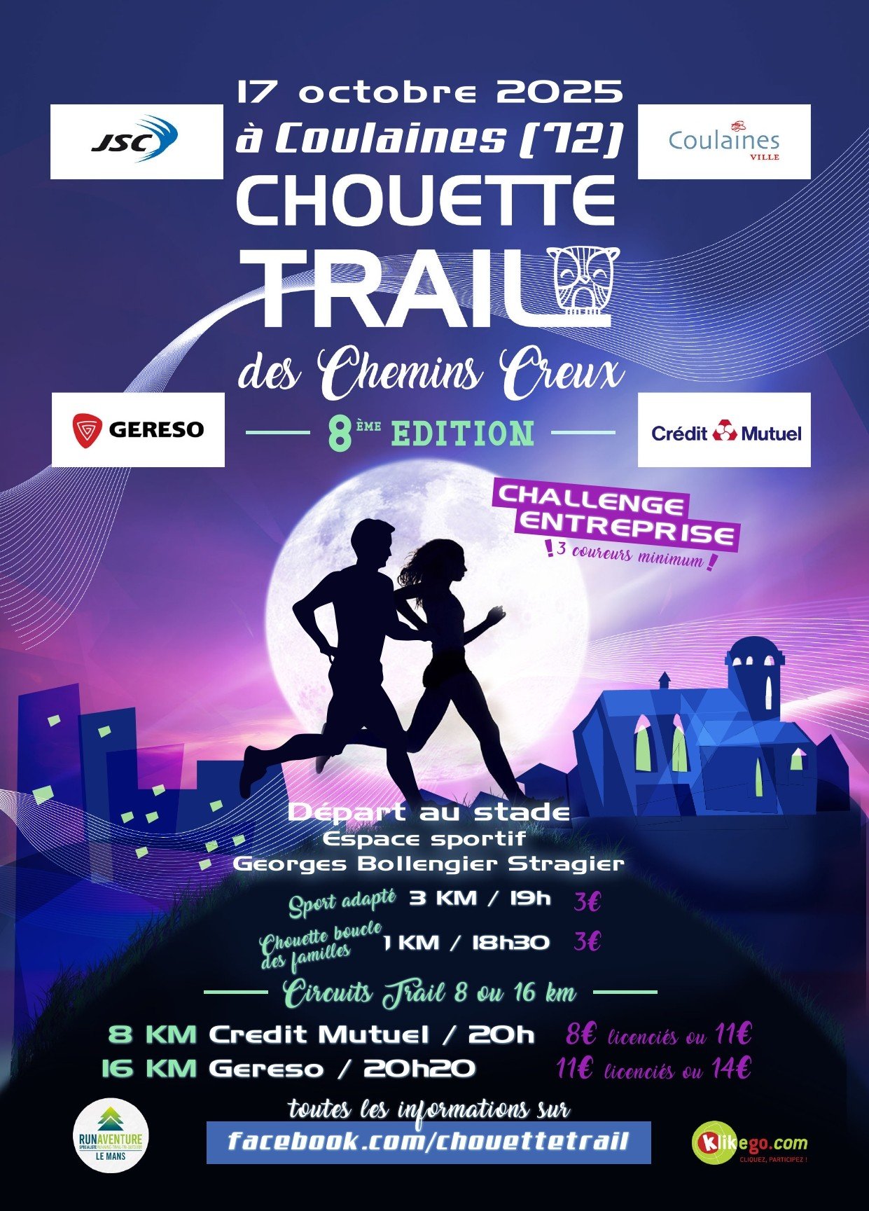 Chouette Trail des Chemins Creux Logo