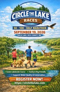 Circle the Lake Half Marathon, 10K, and 5K Logo