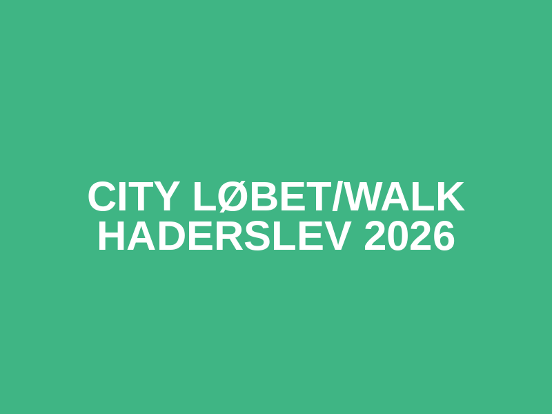 City Løbet/Walk Haderslev 2026 Logo