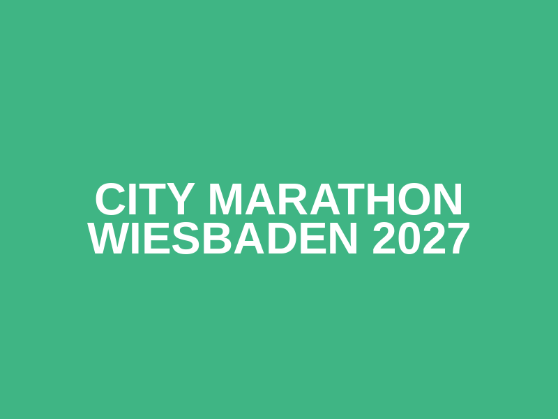 City Marathon Wiesbaden 2027 Logo