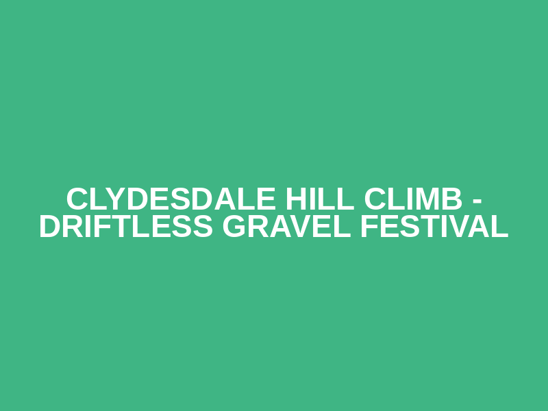 Clydesdale Hill Climb - Driftless Gravel Festival Logo