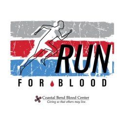 Coastal Bend Blood Center Run for Blood 5K & 10K Logo