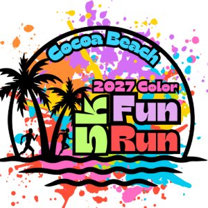 Cocoa Beach 5k Color Fun Run Logo