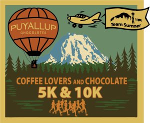 Coffee Lovers and Chocolate Lovers 5K & 10K Logo