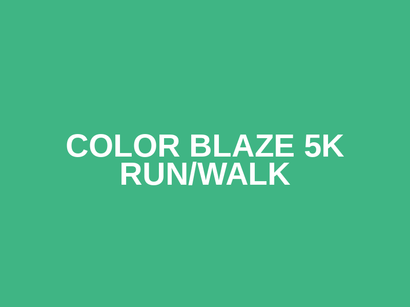 Color Blaze 5k Run/Walk 2027 Logo