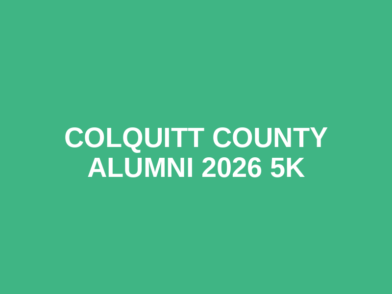 Colquitt County Alumni 2026 5K Logo