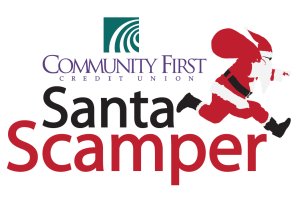Community First Credit Union Santa Scamper Logo