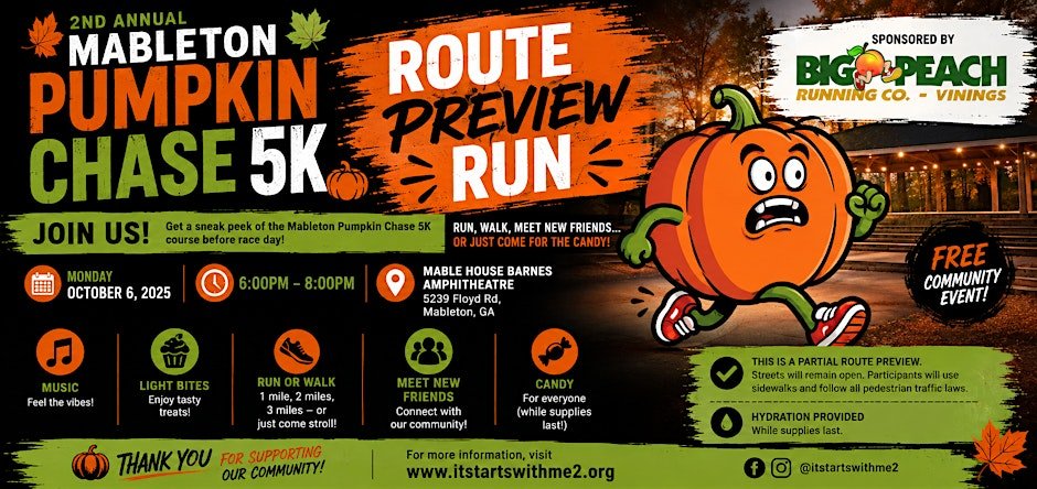 Community Route Preview Run with Big Peach Running Co.