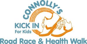 Connolly's Kick in for Kids 5K Road Race & Health Walk Logo