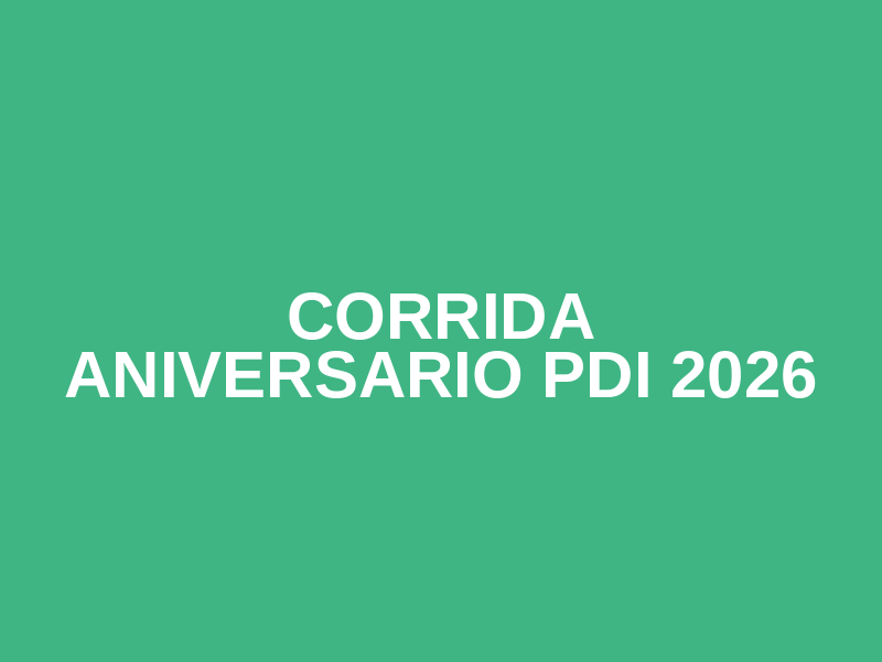Corrida Aniversario PDI 2026 Logo