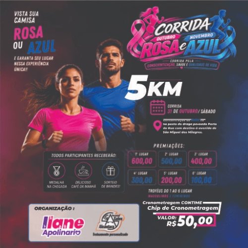 CORRIDA DO OUTUBRO ROSA E NOVEMBRO AZUL 2026