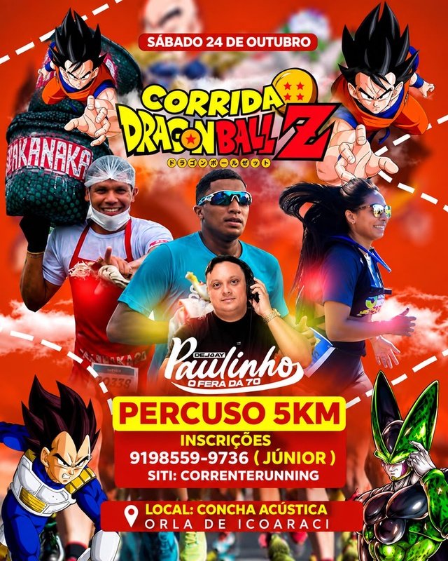 Corrida Dragon Ball Z 2026