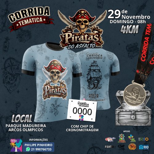 CORRIDA E CAMINHADAS PIRATAS DO ASFALTO