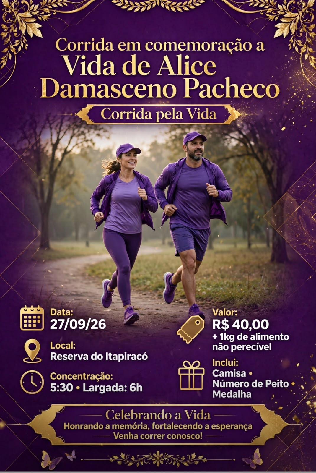 CORRIDA PELA VIDA DA ENFERMEIRA ALICE