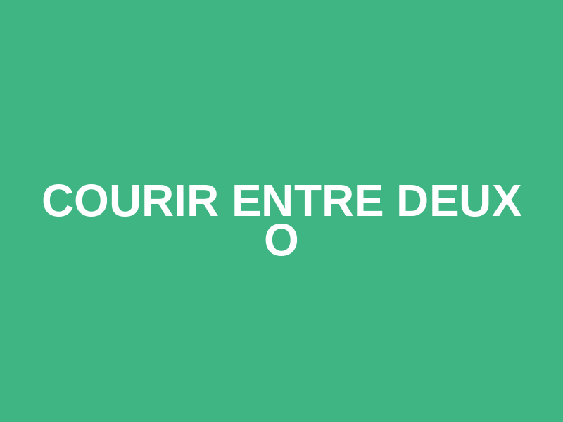 Courir entre deux O Logo