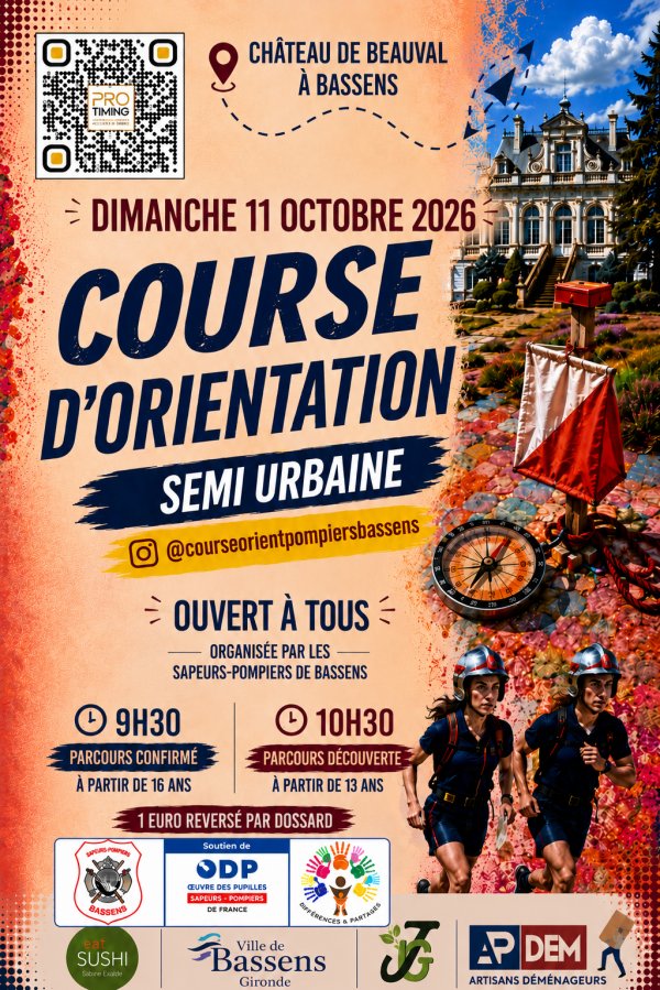 Course d'orientation de l'amicale des pompiers de Bassens Logo