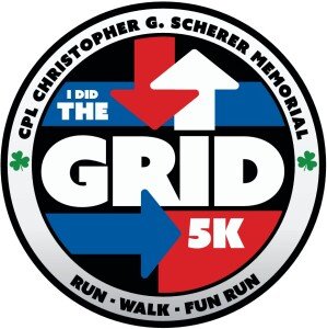 Cpl. Christopher G. Scherer Memorial "I Did the Grid" 5K Run/Walk Logo