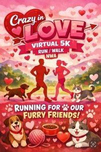 Crazy in Love Virtual 5K Run/walk Logo