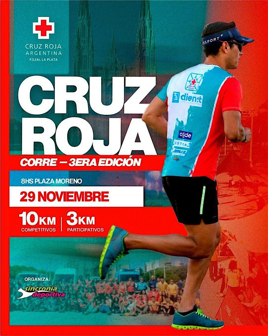 CRUZ ROJA CORRE 2026  - 10K / 3K - Plaza Moreno -  La Plata