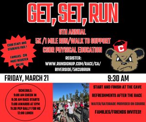 CSDR's 6th Annual Cub 5k Run/Walk hosted by the PE Department