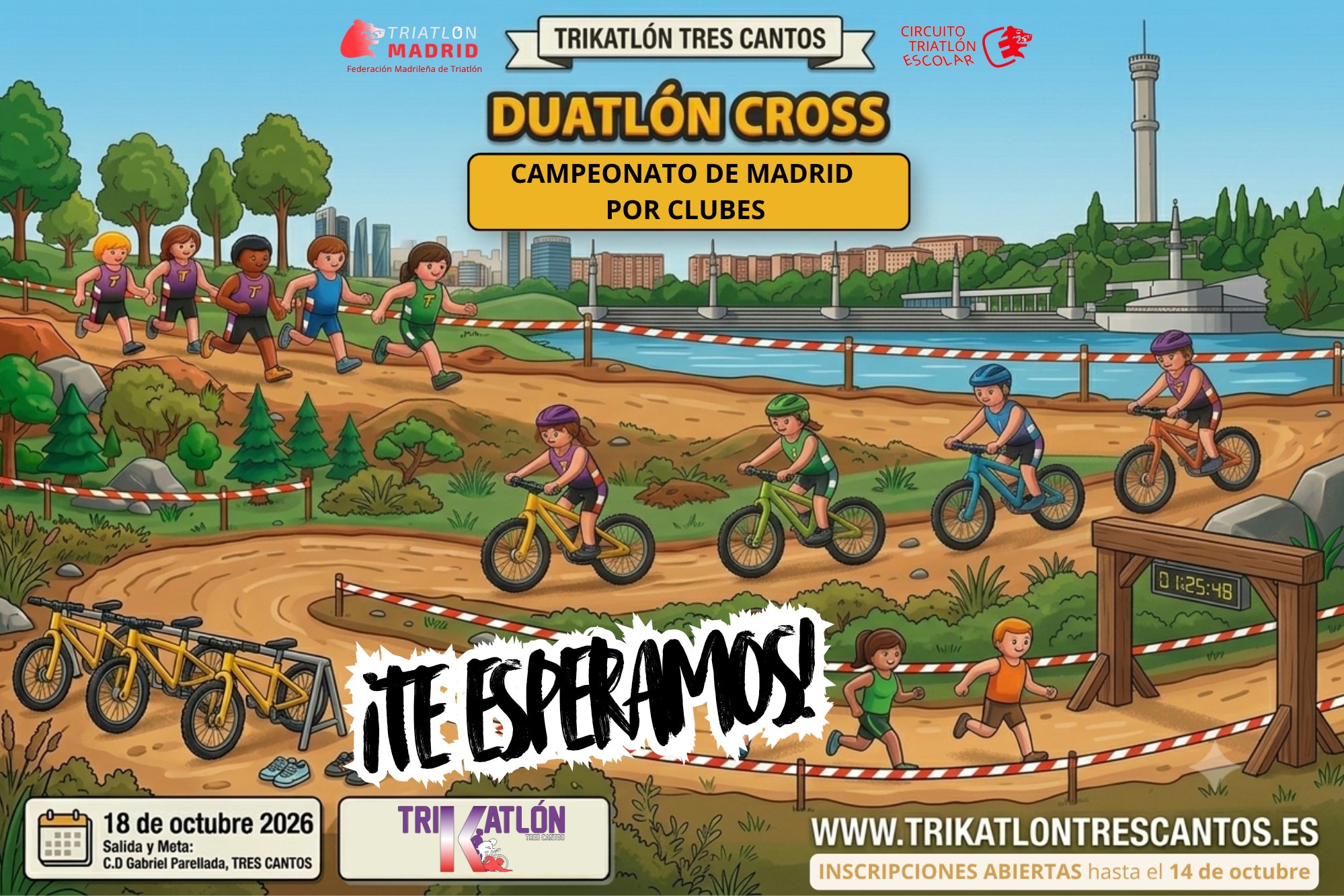 CTO. DE MADRID DUATLÓN CROSS POR CLUBES 2026 - TRIKATLÓN TRES CANTOS Logo