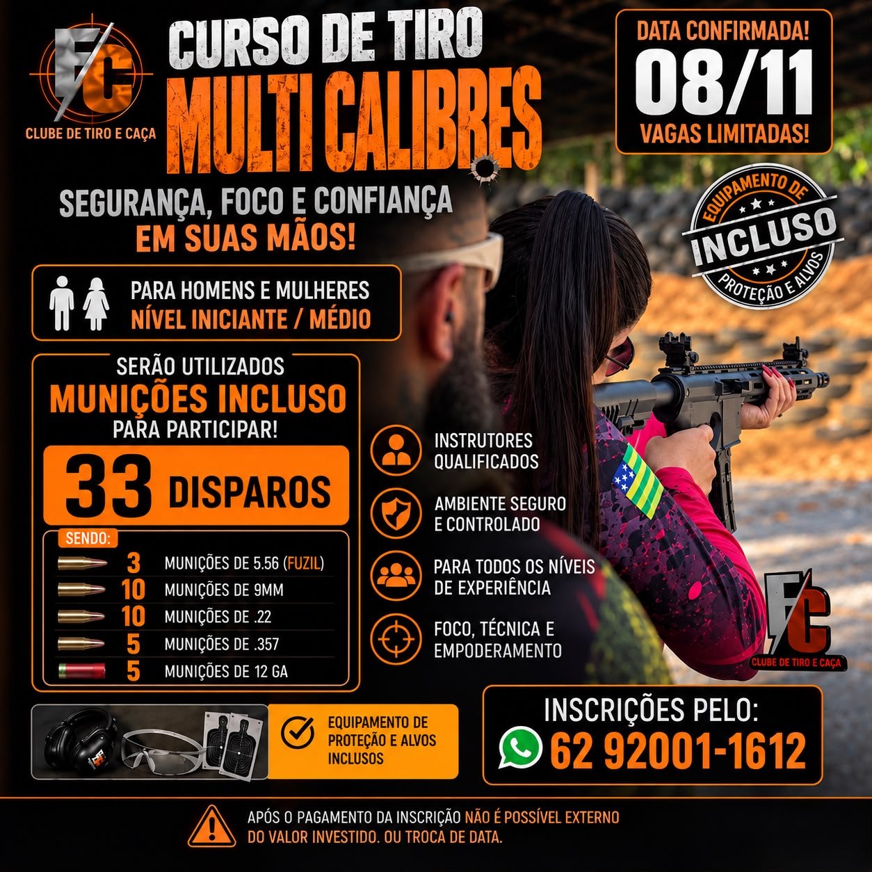 CURSO DE TIRO MULTI CALIBRES