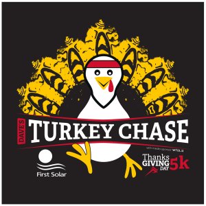 DAVE'S TURKEY CHASE 5K, presented by First Solar Logo
