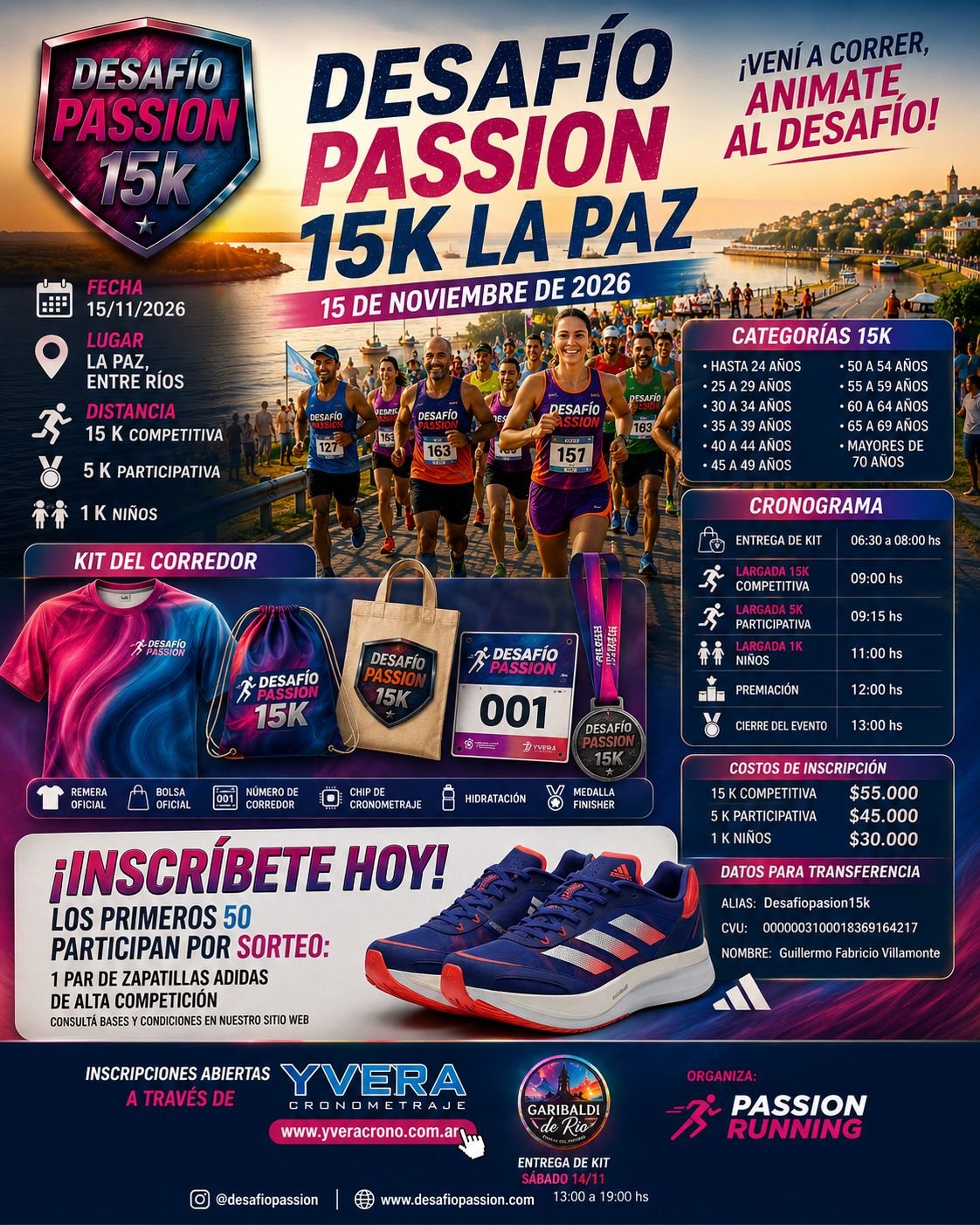 Desafío Passion 15K- La Paz- Entre Rios