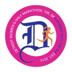 Detroit Women's Half Marathon, 10K, and 5K: Women Run the D Run/Walk Logo