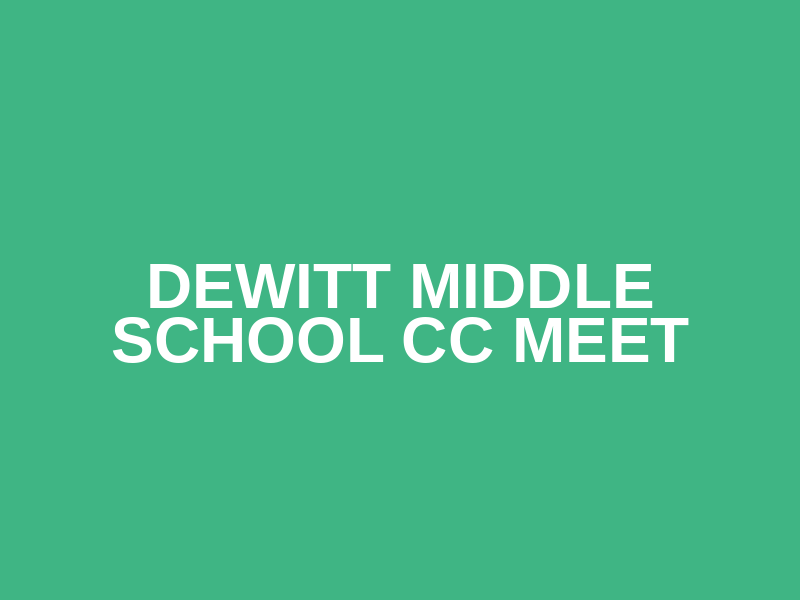 DeWitt Middle School CC Meet Logo