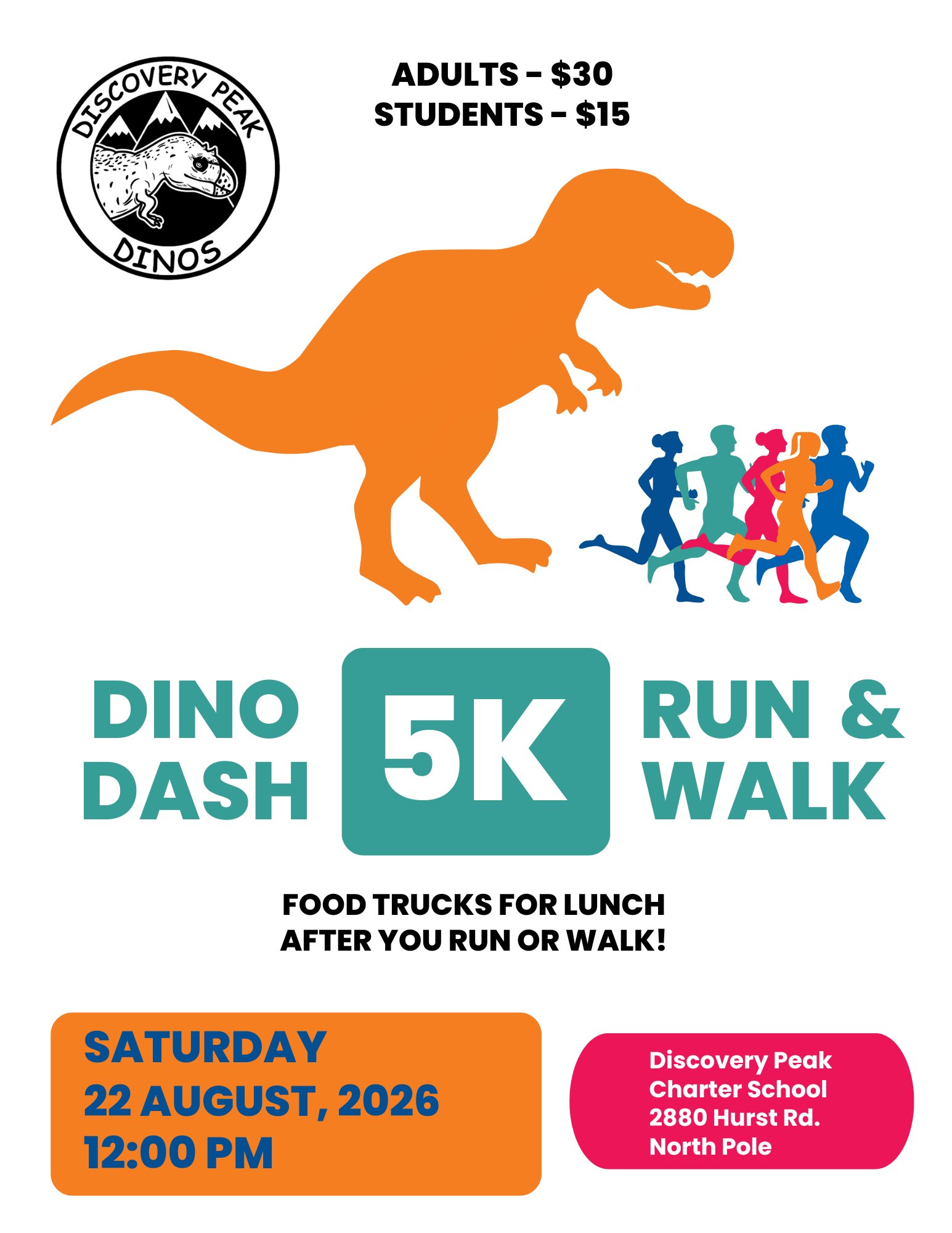 Dino Dash 5K Run/Walk Logo