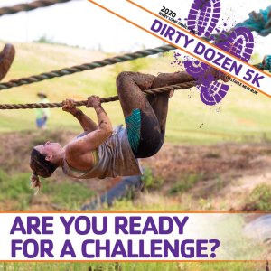 Dirty Dozen 5K and Fun Run Obstacle Mud Run Logo