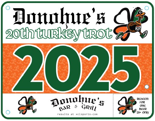 Donohue's 21st Turkey Trot - 2026 Logo
