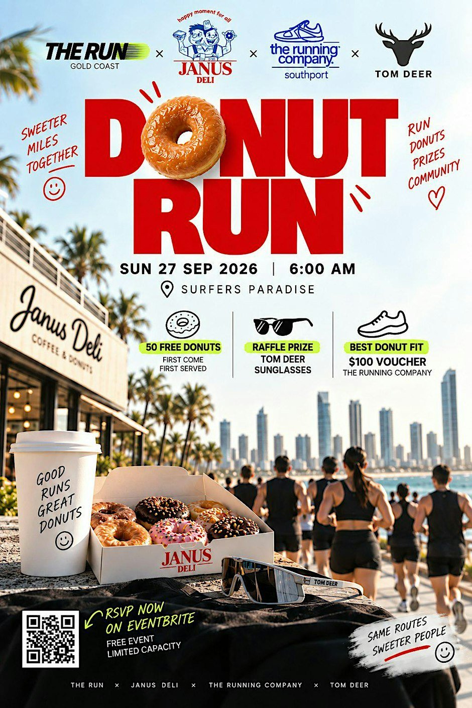 DONUT RUN with THE RUN × JANUS DELI × THE RUNNING COMPANY × TOM DEER