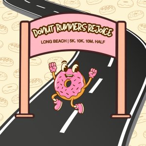 Donut Runners Rejoice – 5K, 10K, 10-Miler, Half Marathon Logo