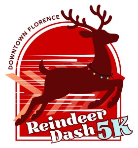 Downtown Florence Reindeer Dash 5K Logo