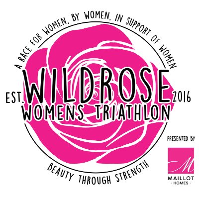 Drumheller Wild Rose Women's Triathlon and Walk/Run Logo