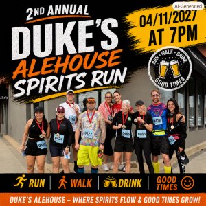 Duke's Alehouse Spirits Run Logo