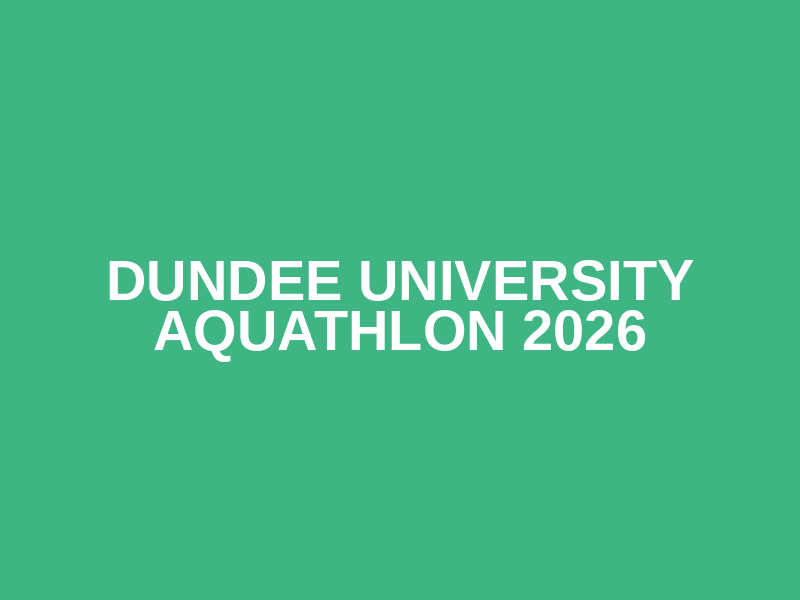 Dundee University Aquathlon 2026 Logo